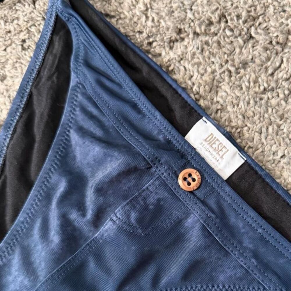 Diesel Women's Navy and Blue Bikini-and-tankini-bottoms